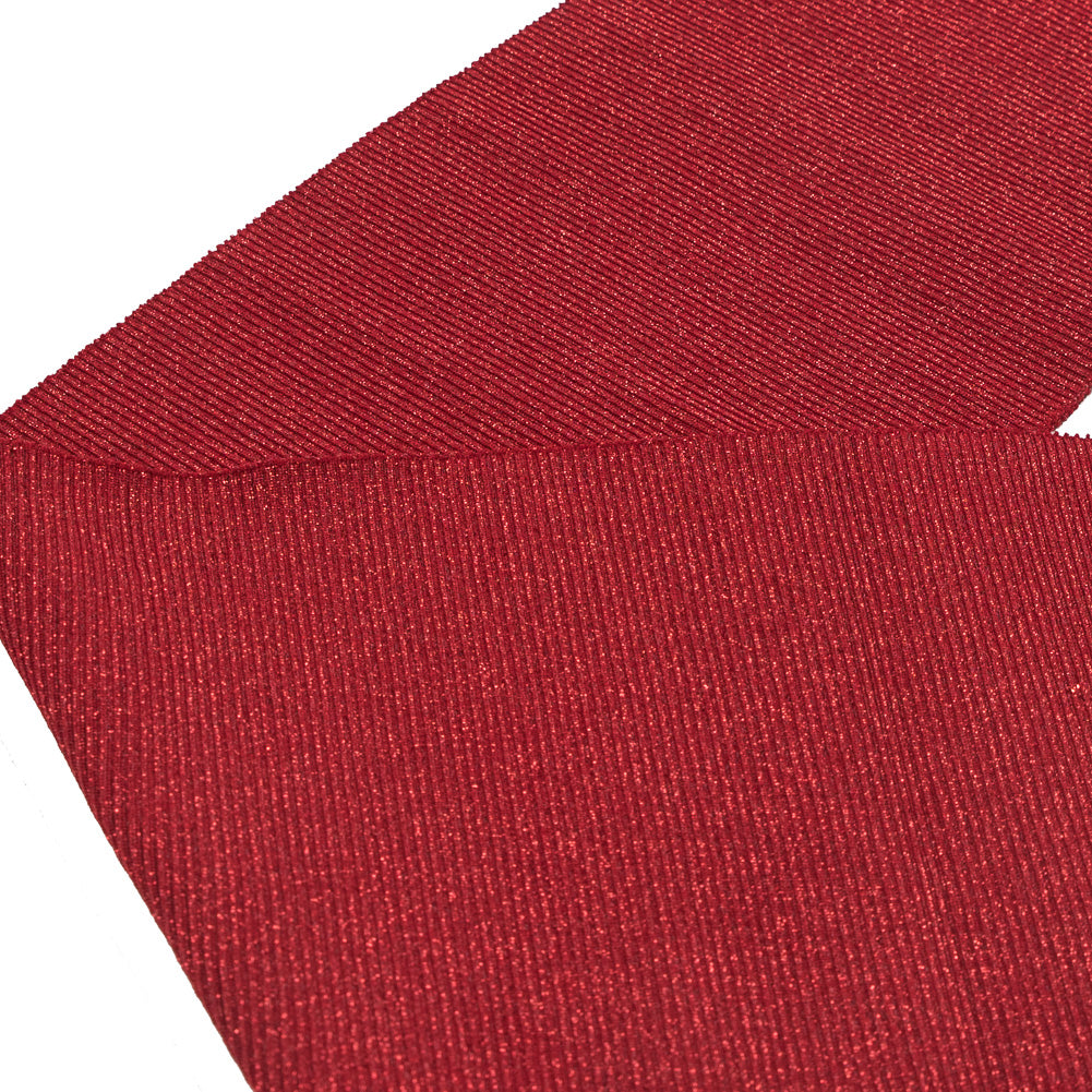 Scarlet Sparkle Rib Knit Trim - 7