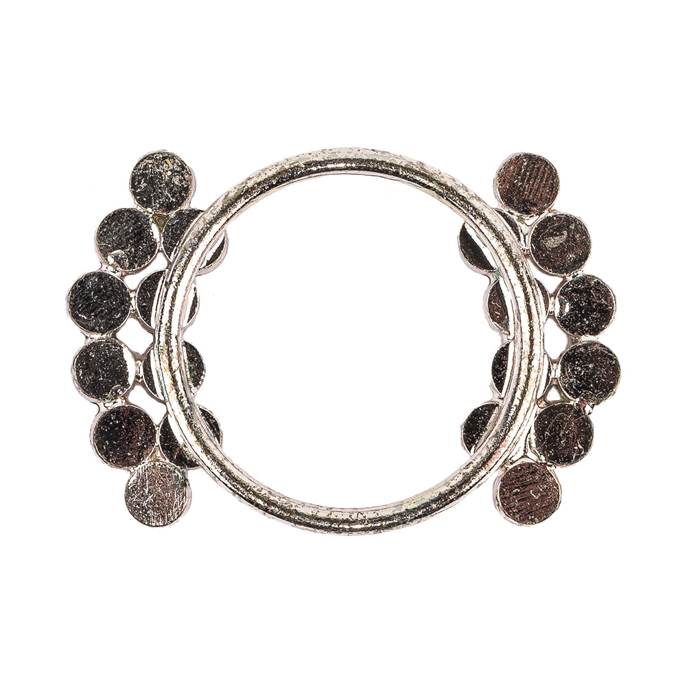 Vintage Swarovski Crystal Rhinestones and Silver Metal Abstract Buckle - 1.625