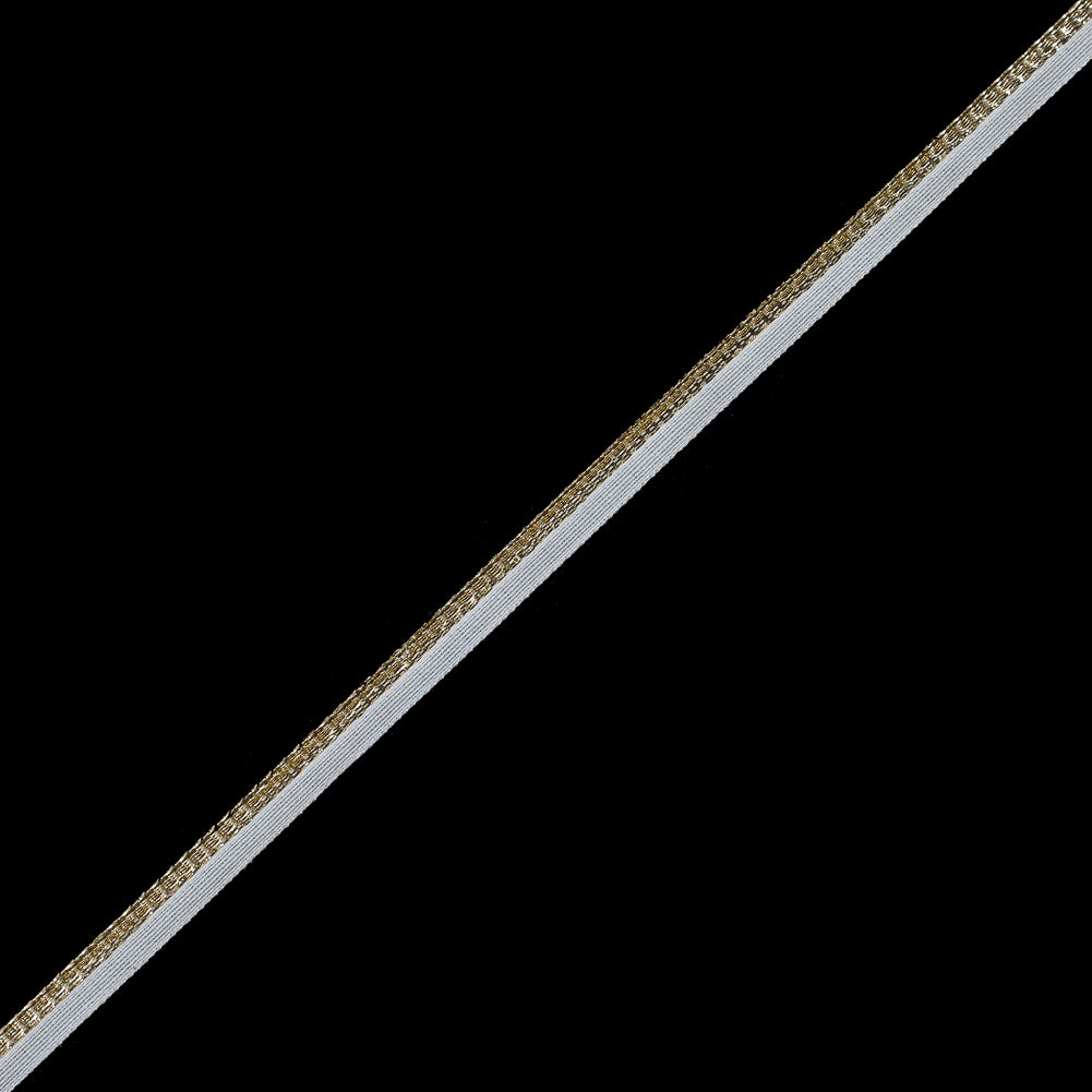 Gold Metallic Cord with White Lip - 0.25