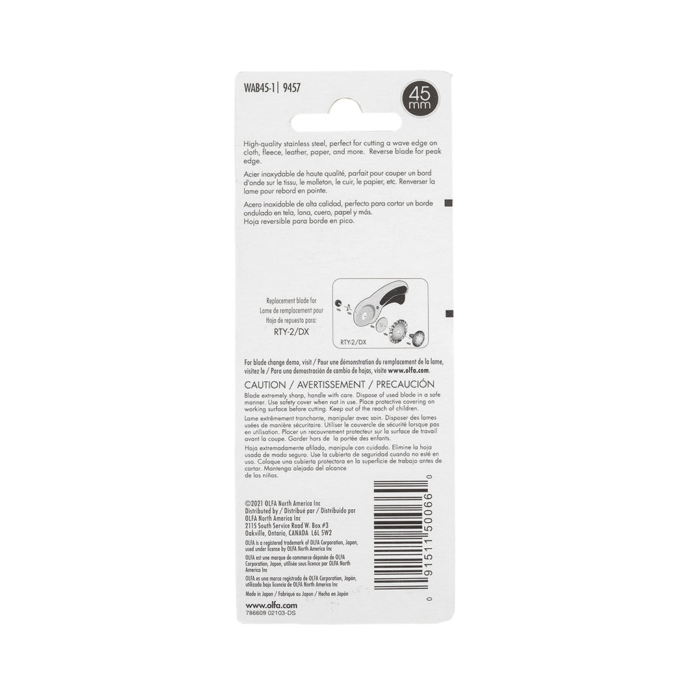 Olfa 45mm Wave Rotary Blade - Joann Fabrics