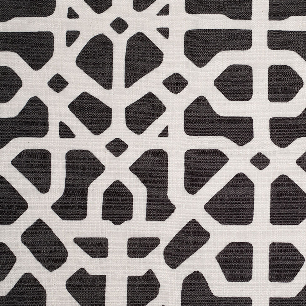 Spanish Black/White Geometric Poly/Cotton Canvas - Joann Fabrics