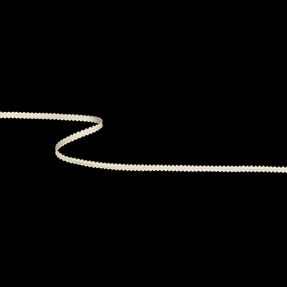 Ivory Wavy Edged Braided Ribbon - 0.2