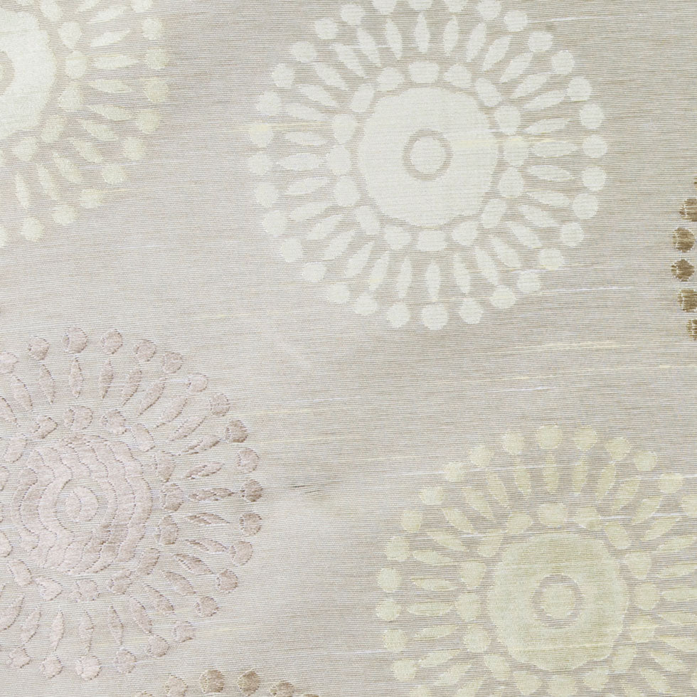 Citra Green/Victorian Gold/Cream Floral Shantung   /Dupioni - Joann Fabrics