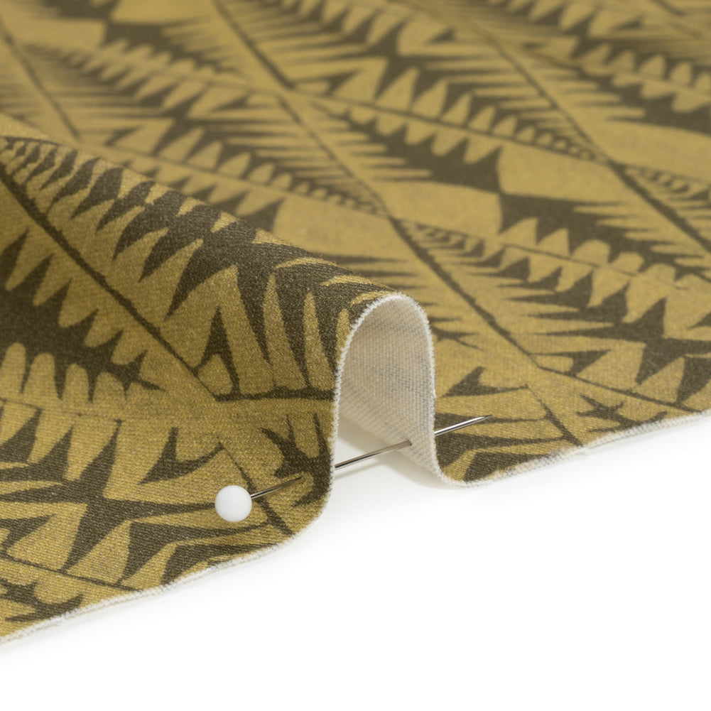 Stretch Cotton Twill Print - Olive Abstract Diamonds - Mood Exclusive Maui Treeline - Joann Fabrics