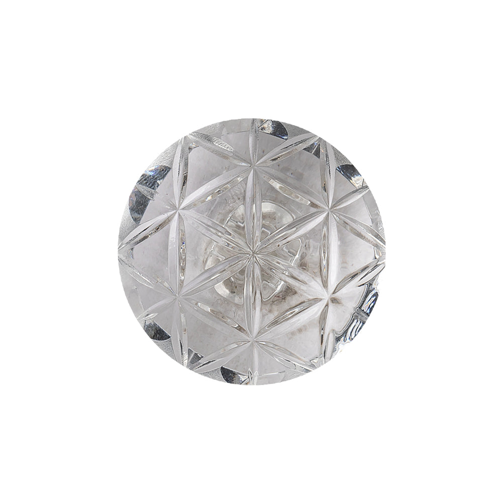 Italian Transparent Geometric Shank Back Dome Shaped Plastic Button - 36L/23mm - Joann Fabrics