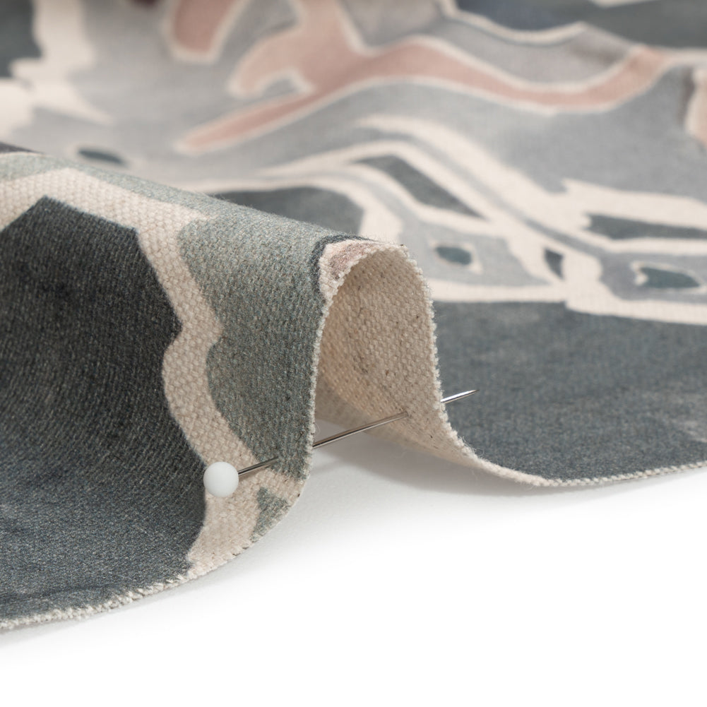 Cotton and Linen Canvas Print - Smoke Painted Diamonds - British Imported - Joann Fabrics