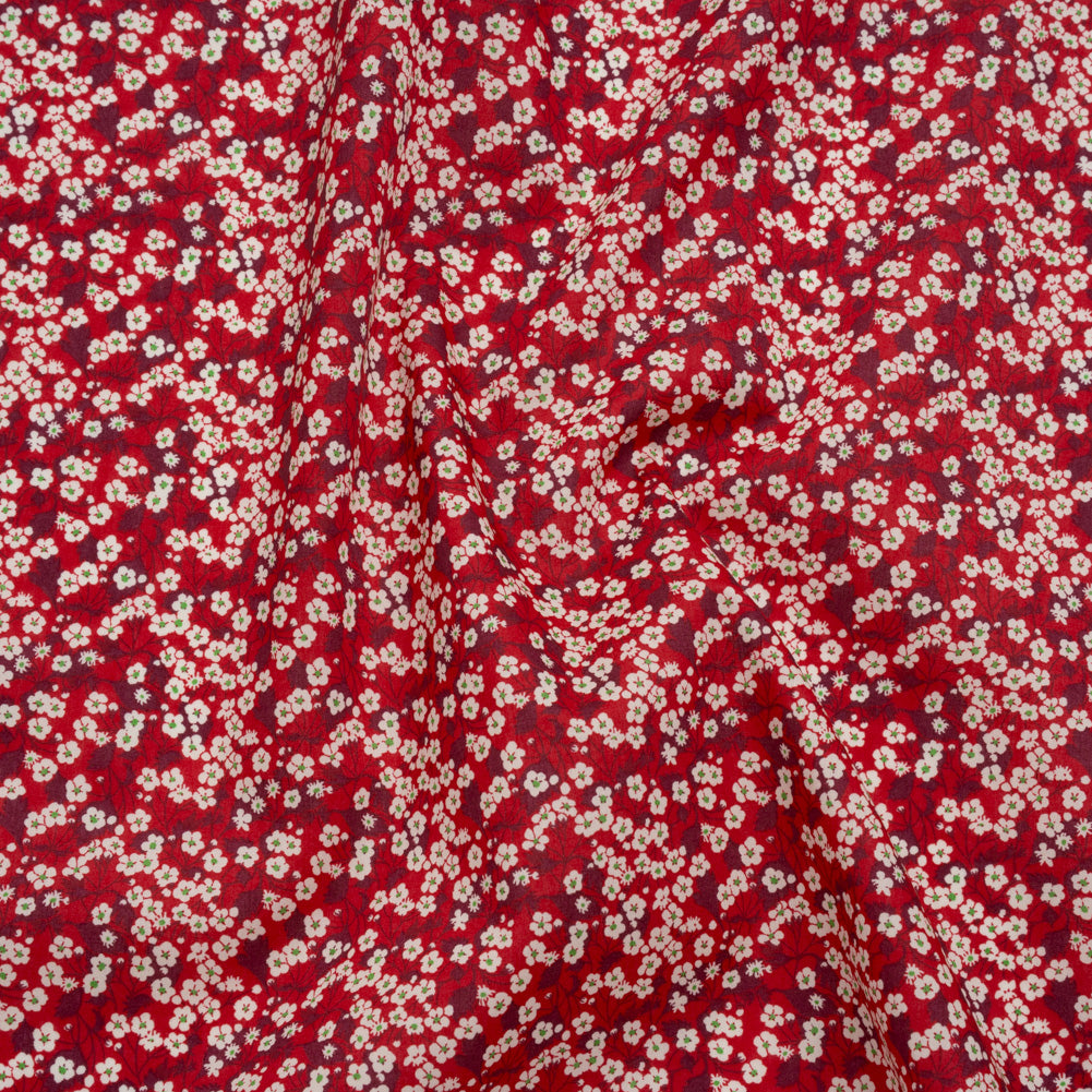 Liberty Fabrics Tana Lawn® - Mitsi Valeria Red - Red and Pink Cherry Blossoms - Joann Fabrics
