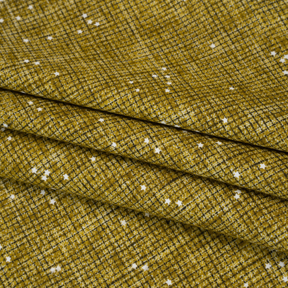 Printed Quilting Cotton by Ghazal Razavi for FIGO Studio - Chartreuse Checks and Stars - Stash Collection - Joann Fabrics