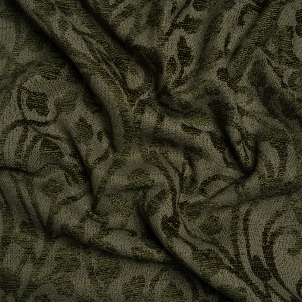Drapery Chenille Jacquard - Pine Leafy Vines - British Imported - Joann Fabrics