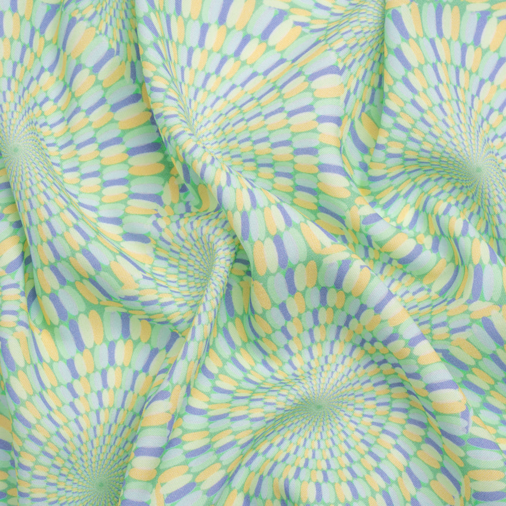Mood Exclusive Blue Hype Hypnosis Stretch Sustainable Rayon Batiste - Joann Fabrics