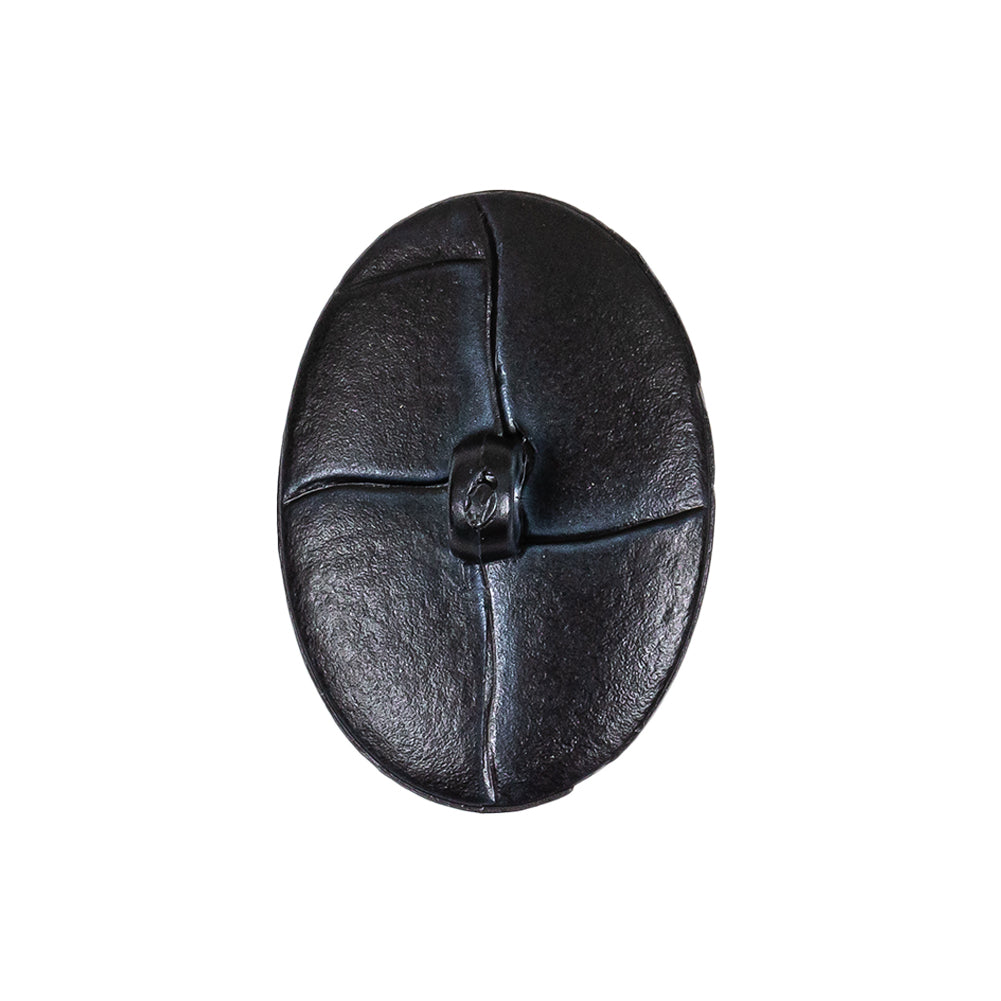 Midnight Navy Oval Knotted Leather-Look Shank Back Plastic Button - 40L/25.5mm - Joann Fabrics