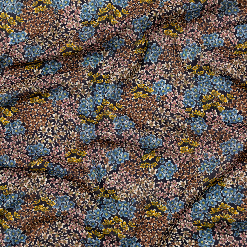 Cotton Voile - Indigo Floral - Floral Symphonies Print - Mood Exclusive St. Tropez Collection - Joann Fabrics