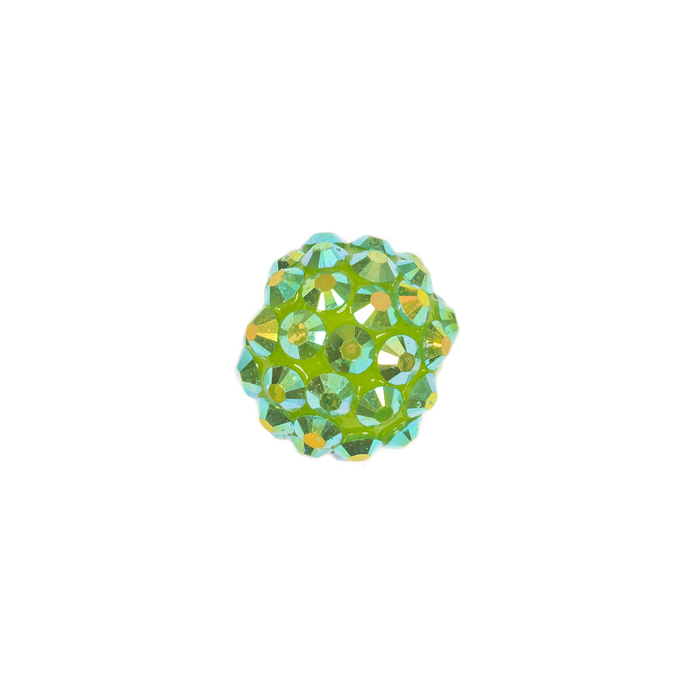 Green AB Rhinestone and Resin Faceted 14mm Beads - 10pc - Joann Fabrics