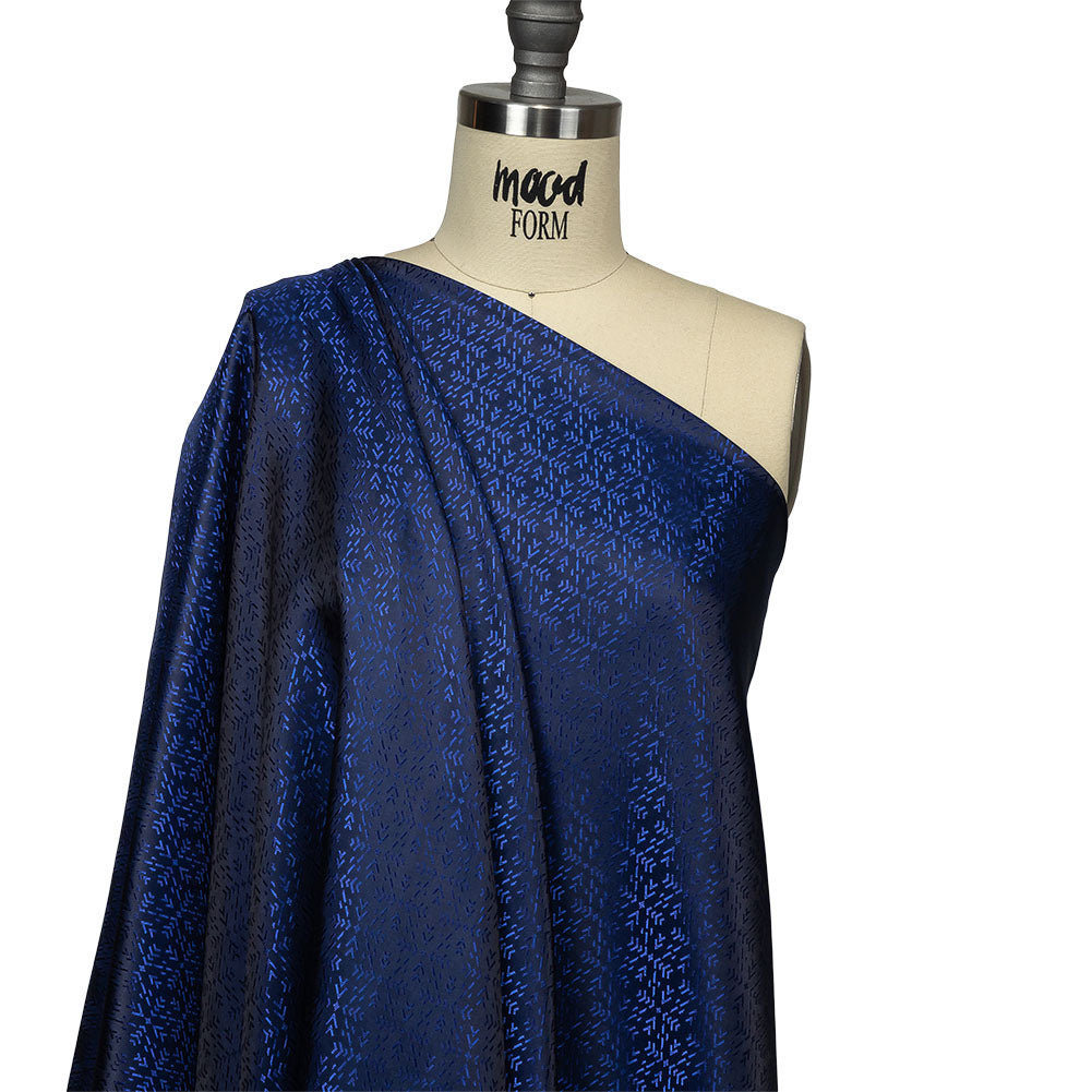 Cobalt and Navy Bi-Color Diamonds Jacquard Lining - Joann Fabrics