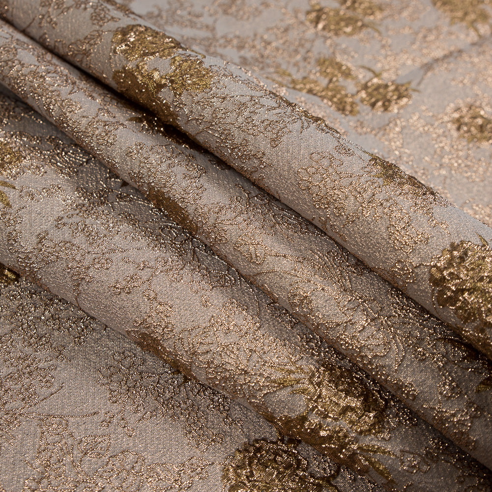 Gamboge and Gold Luxury Floral Metallic Brocade - Joann Fabrics