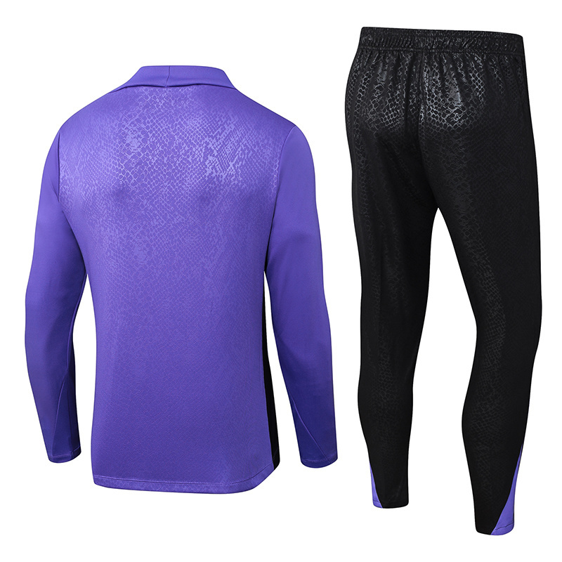 2025/2026 Barcelona Half-Pull Training Suit Purple joint edition Jersey Set