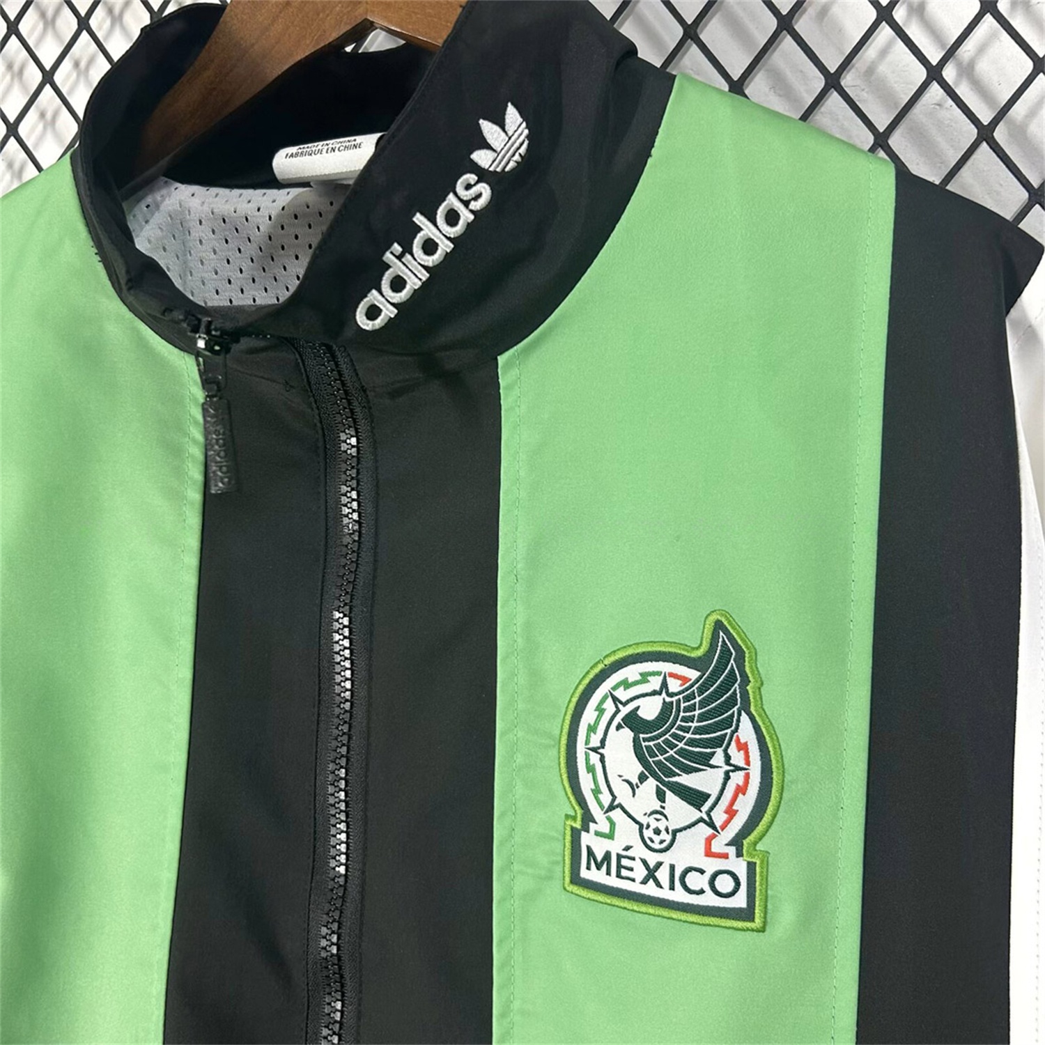 Mexico 2026 EQT Windbreaker Jacket - Black Green - UnitedFutballJersey