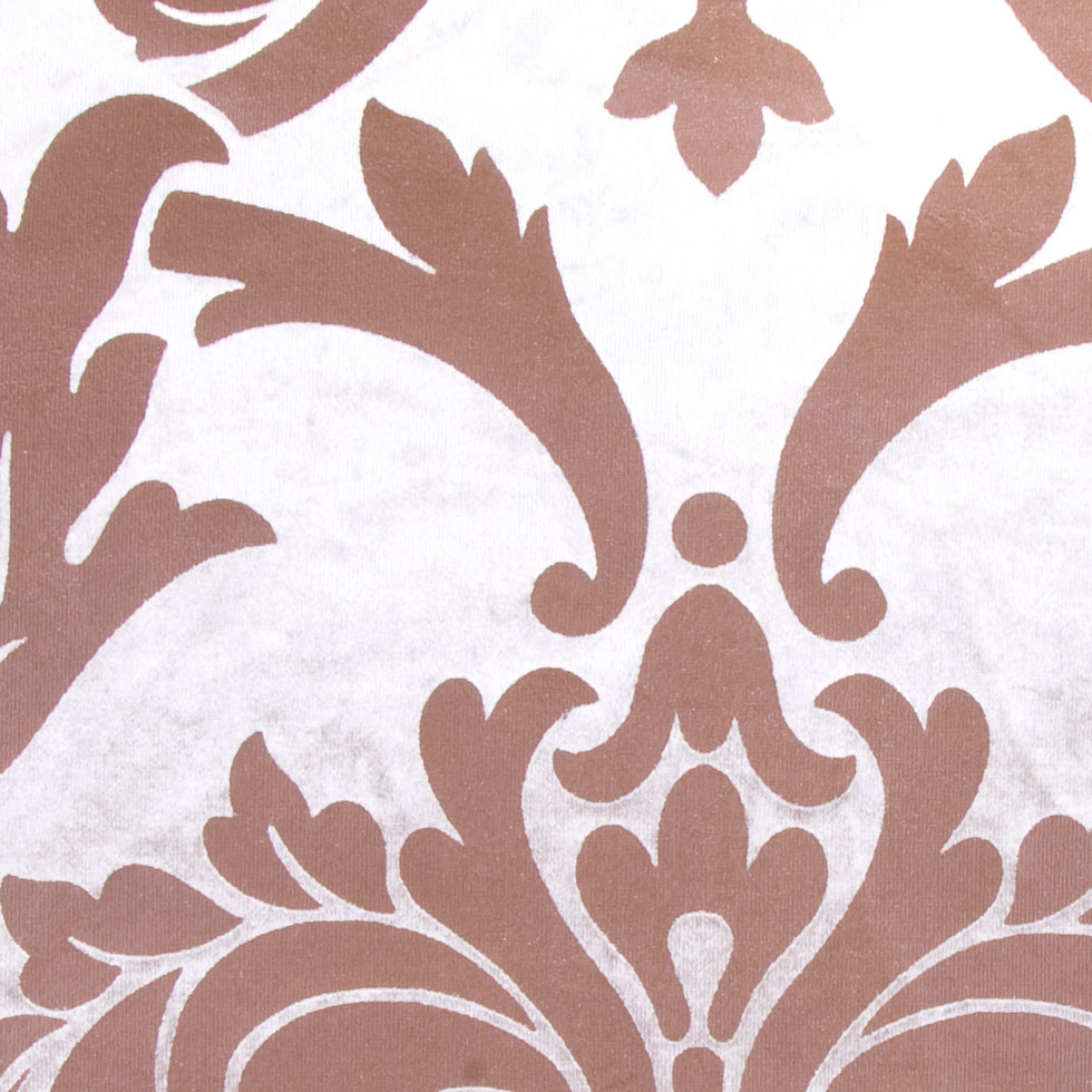 Beige/Chocolate Damask Velvet - Joann Fabrics