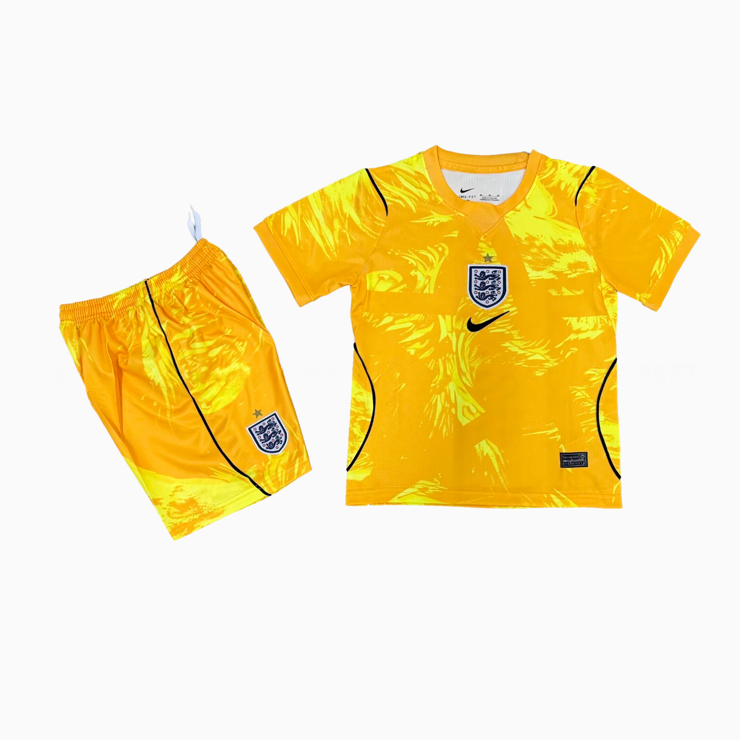England 2026 Yellow Goalkeeper Kids Kit - UnitedFutballJersey