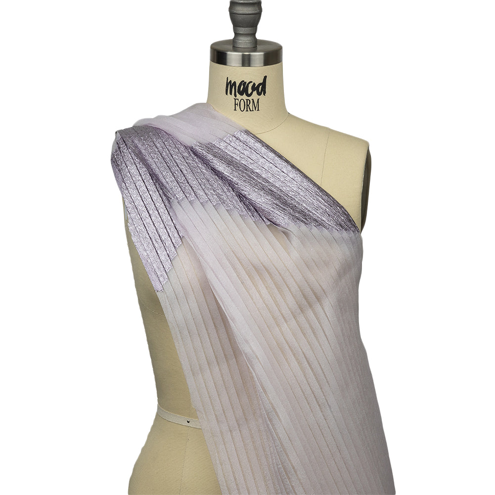 Metallic Lilac Waves Pleated Luxury Burnout Brocade - Joann Fabrics
