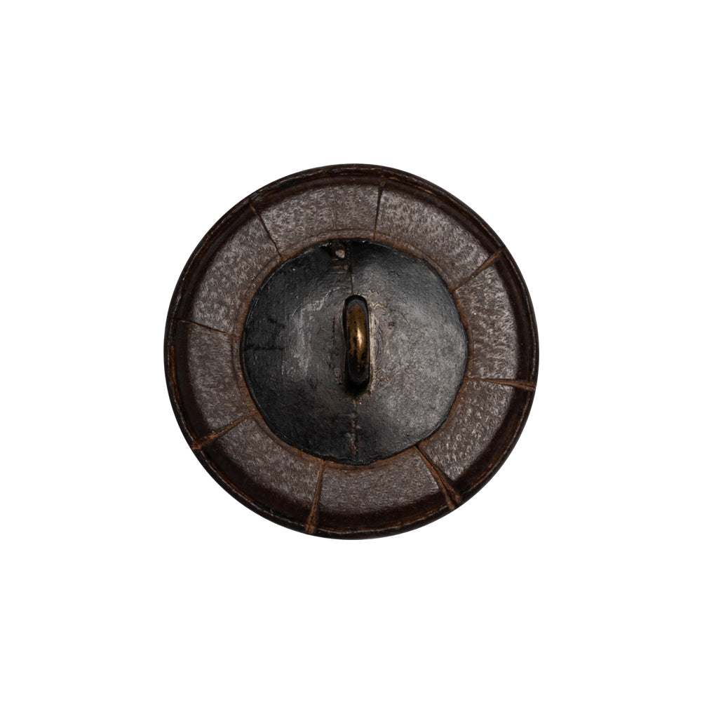 Italian Brown Flat Top Leather Shank Back Button - 36L/23mm - Joann Fabrics