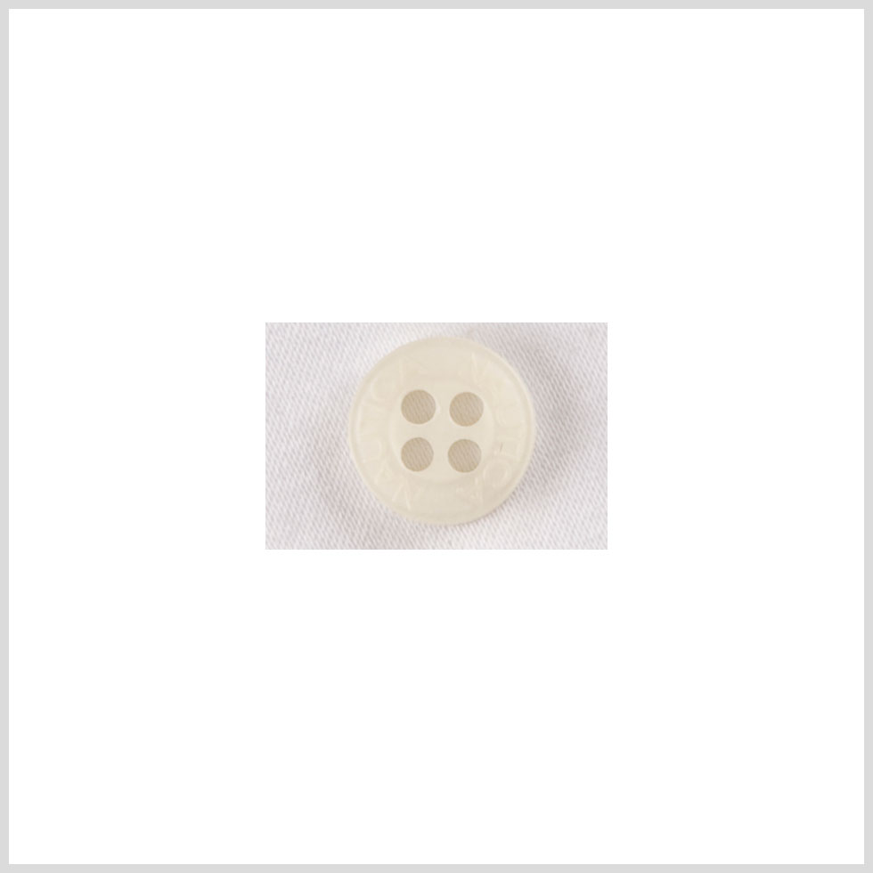 Plastic 4-Hole Button - 16L/10mm - Ivory Brand Logo Rim - Joann Fabrics