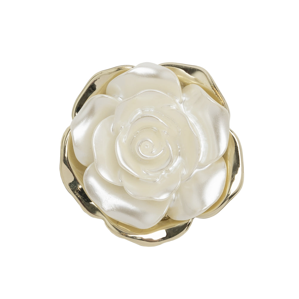 Metal 3D Shank Back Button - 40L/25.5mm - Pearlescent Ivory and Gold Rose - Joann Fabrics