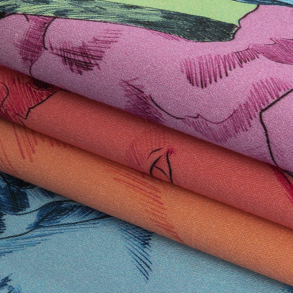 Stretch Cotton Sateen - Rainbow Roman Busts - Saccharine Statuary Print - Mood Exclusive Sugar Collection - Joann Fabrics