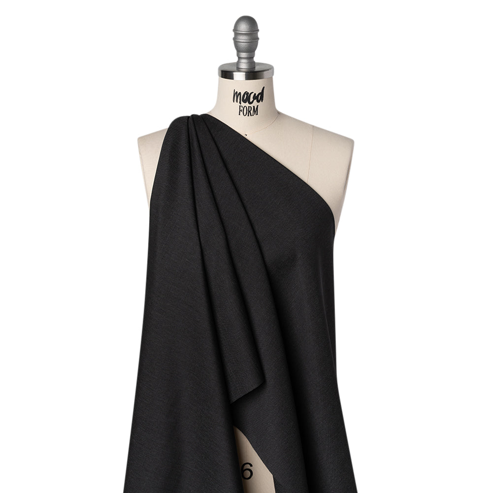 Wool and Mohair Suiting by Alexander McQueen - Heathered Charcoal - Designer Deadstock - Joann Fabrics