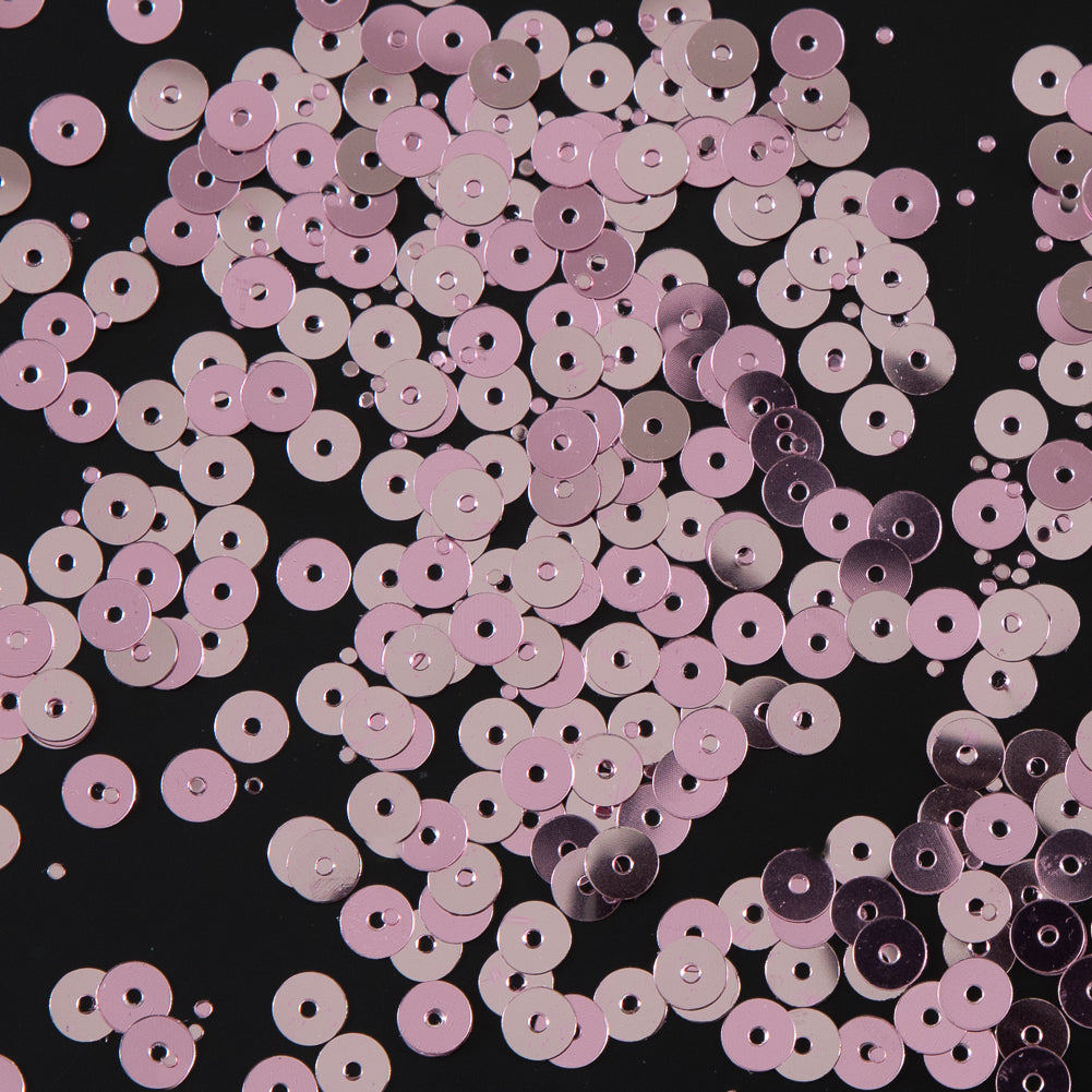 Bag of Pink Color Loose Sequins with Silver Back - 5mm - Joann Fabrics