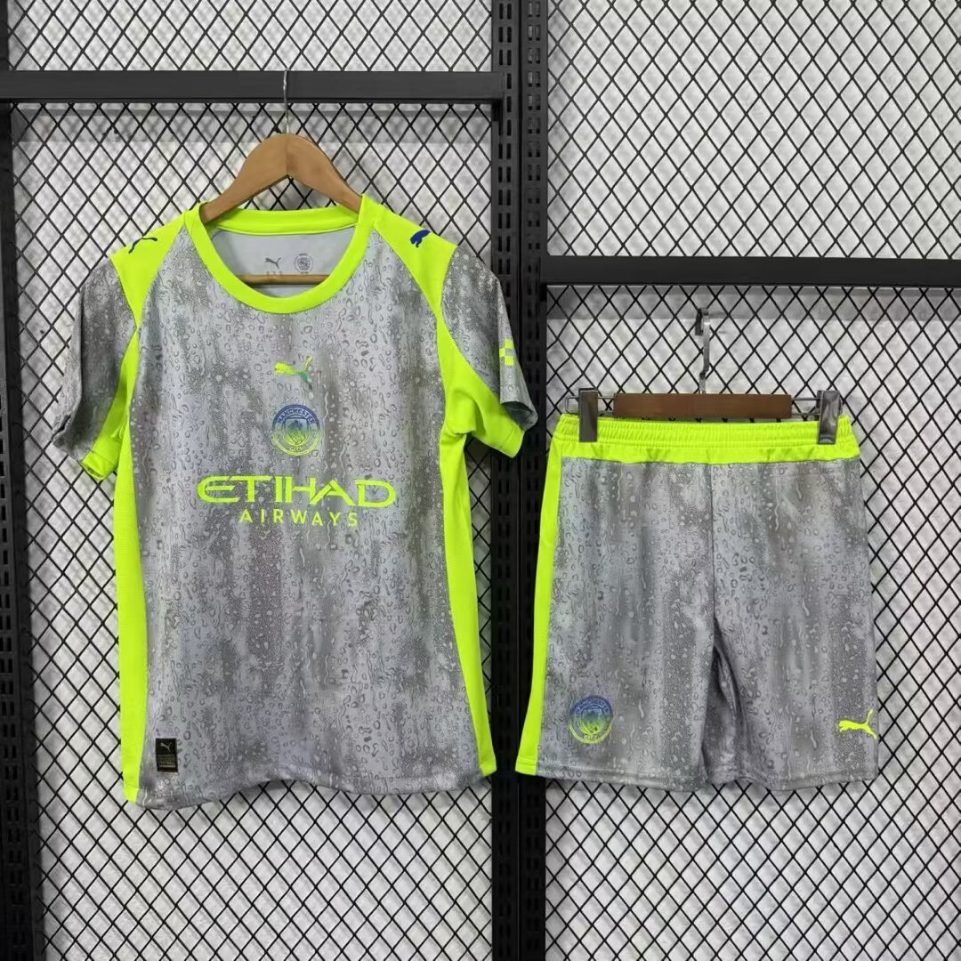 2025/2026 Manchester City Third Away Football Jersey 1:1 Thai quality Kids Size