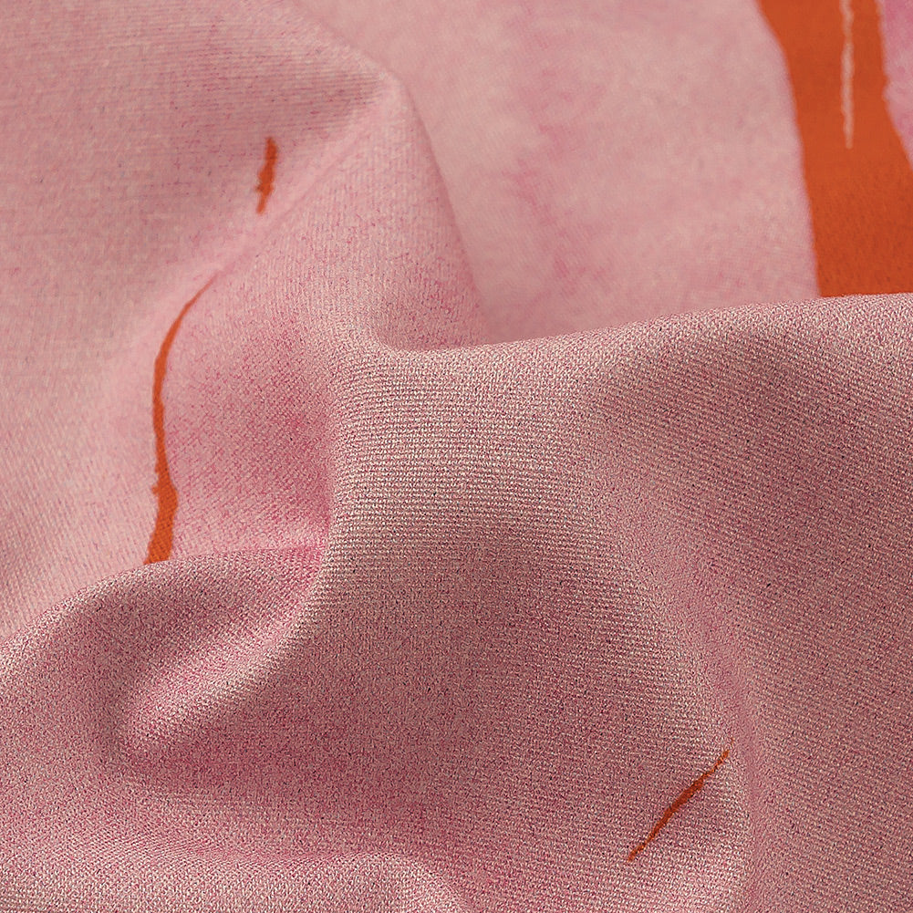 Stretch Cotton Poplin Print - Flame Red and Pink Painted Flowers and Hearts - Mood Exclusive My Valentine - Joann Fabrics