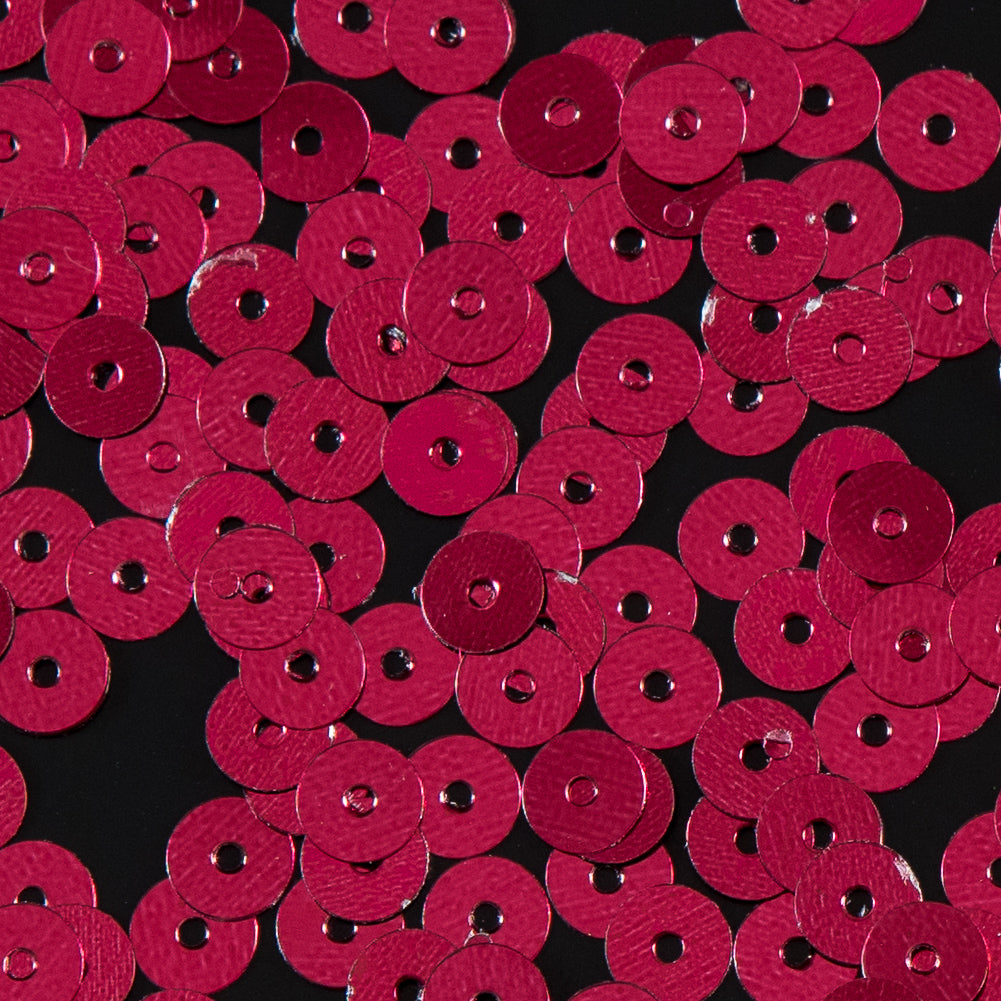 Bag of Ruby Color Loose Sequins with Silver Back - 5mm - Joann Fabrics