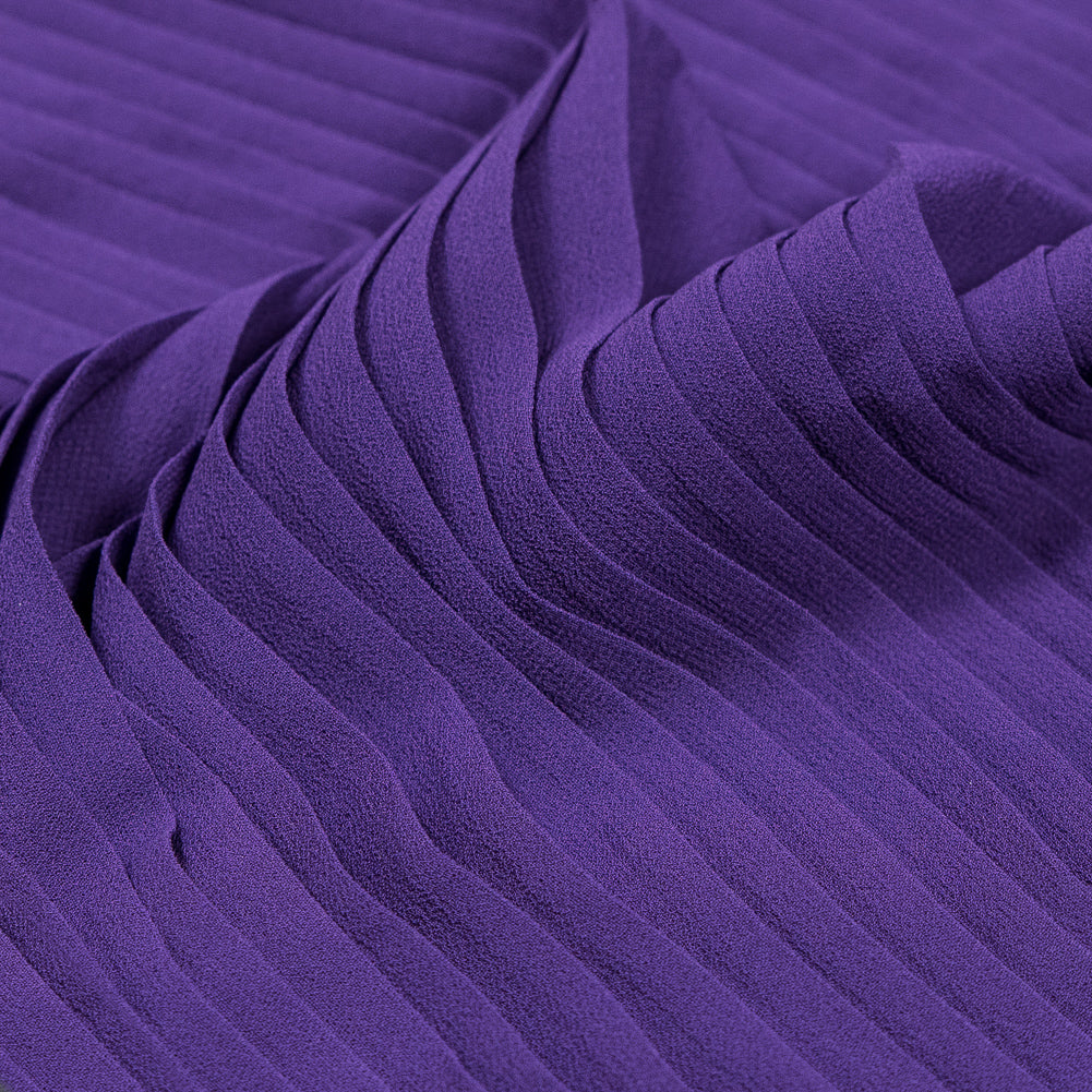 Accordion Pleated Chiffon - Heliotrope Purple - Etereo Collection - Joann Fabrics