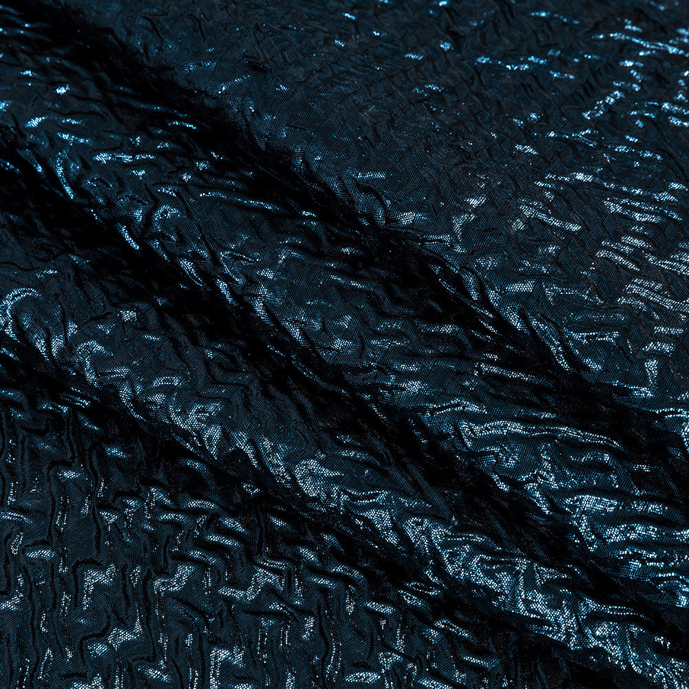 Capella Metallic Navy Wavy Luxury Brocade - Joann Fabrics