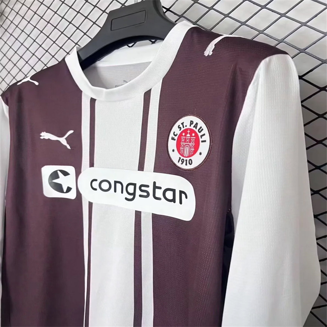 St. Pauli 25-26 Classic 1970s Design Special Long Sleeves Jersey - Fans Version - UnitedFutballJersey