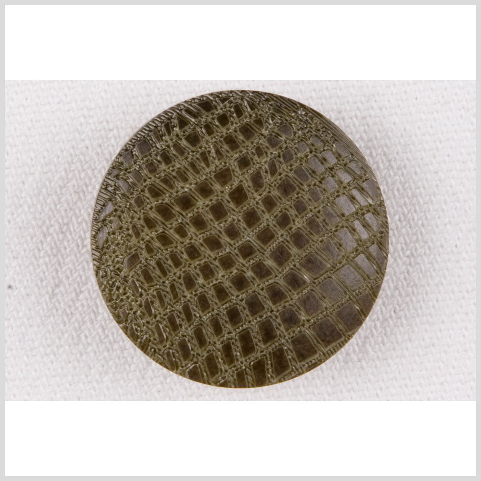 Olive Alligator Pattern Shank Back Plastic Button - 40L/25.5mm - Joann Fabrics
