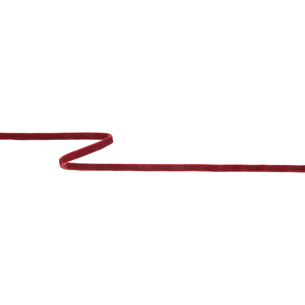 Red Double Face Velvet Ribbon - 1/8