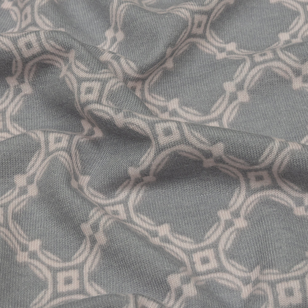 Dusty Purple and Pale Pink Decorative Lattice Polyester and Rayon Jersey - Joann Fabrics