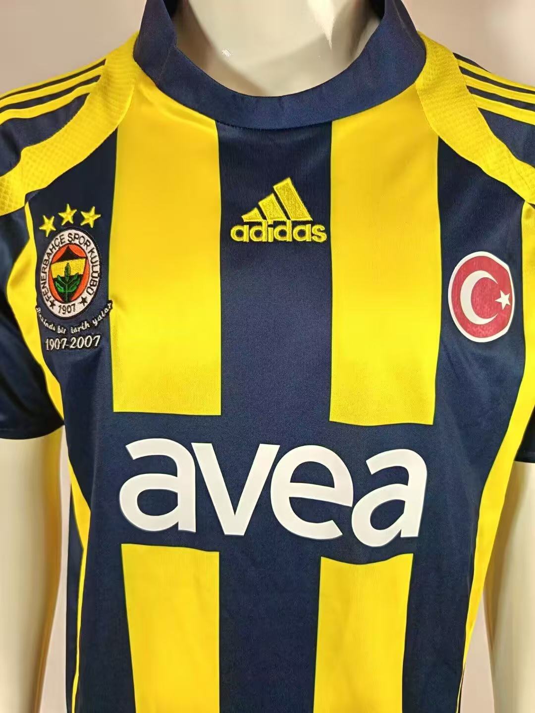 2007/2008 Retro Fenerbahce Home Football Shirt 1:1 Thai Quality