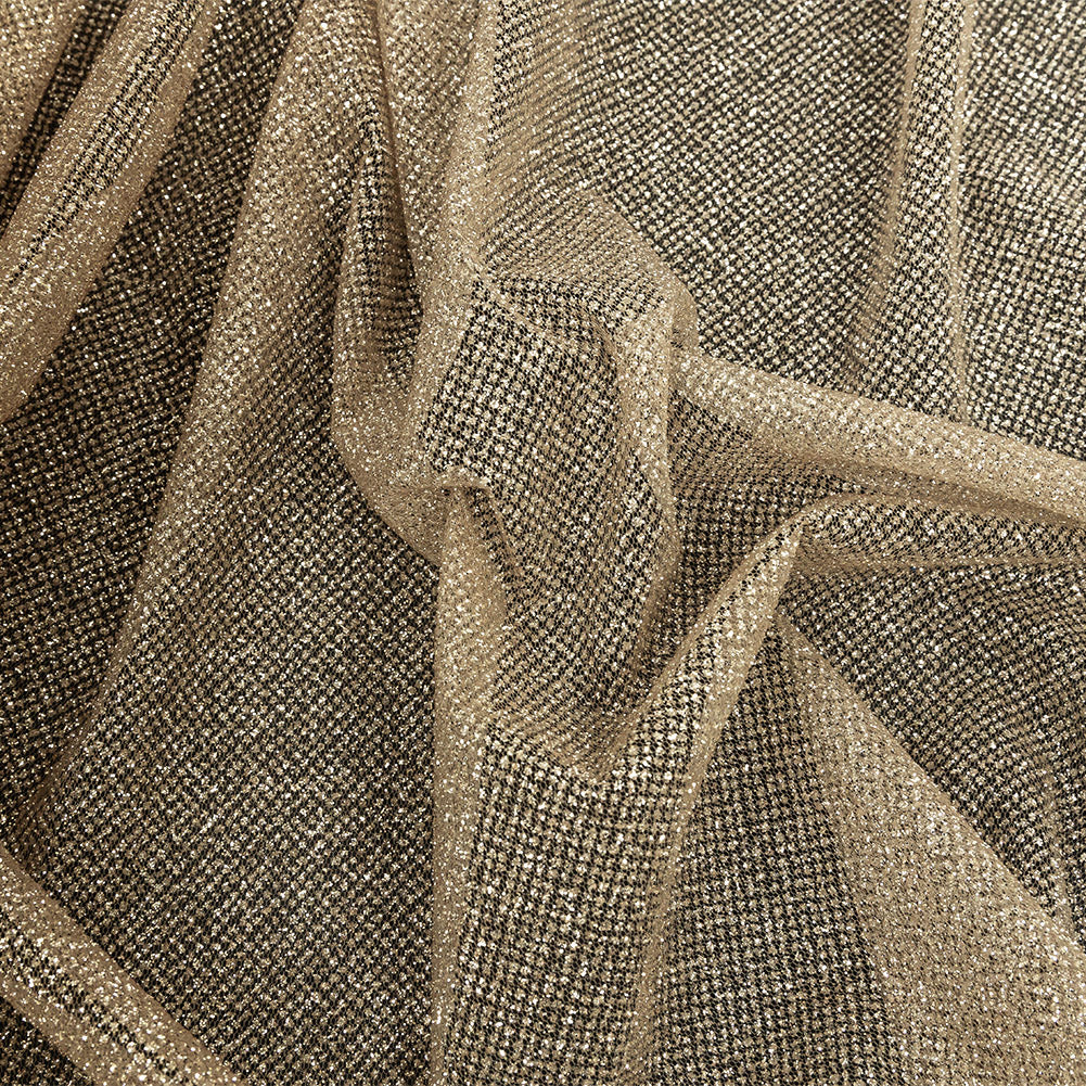 Ombre Tulle with Metallic Platinum Glitter - Gold and White - Starlet Collection - Joann Fabrics