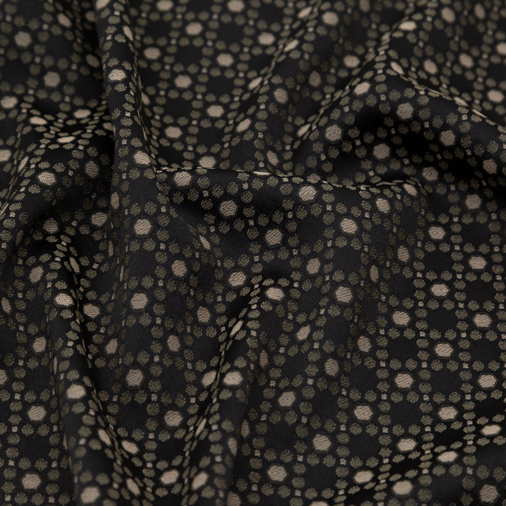 Rag & Bone Black, Bronze and Green Geometric Stretch Jacquard - Joann Fabrics