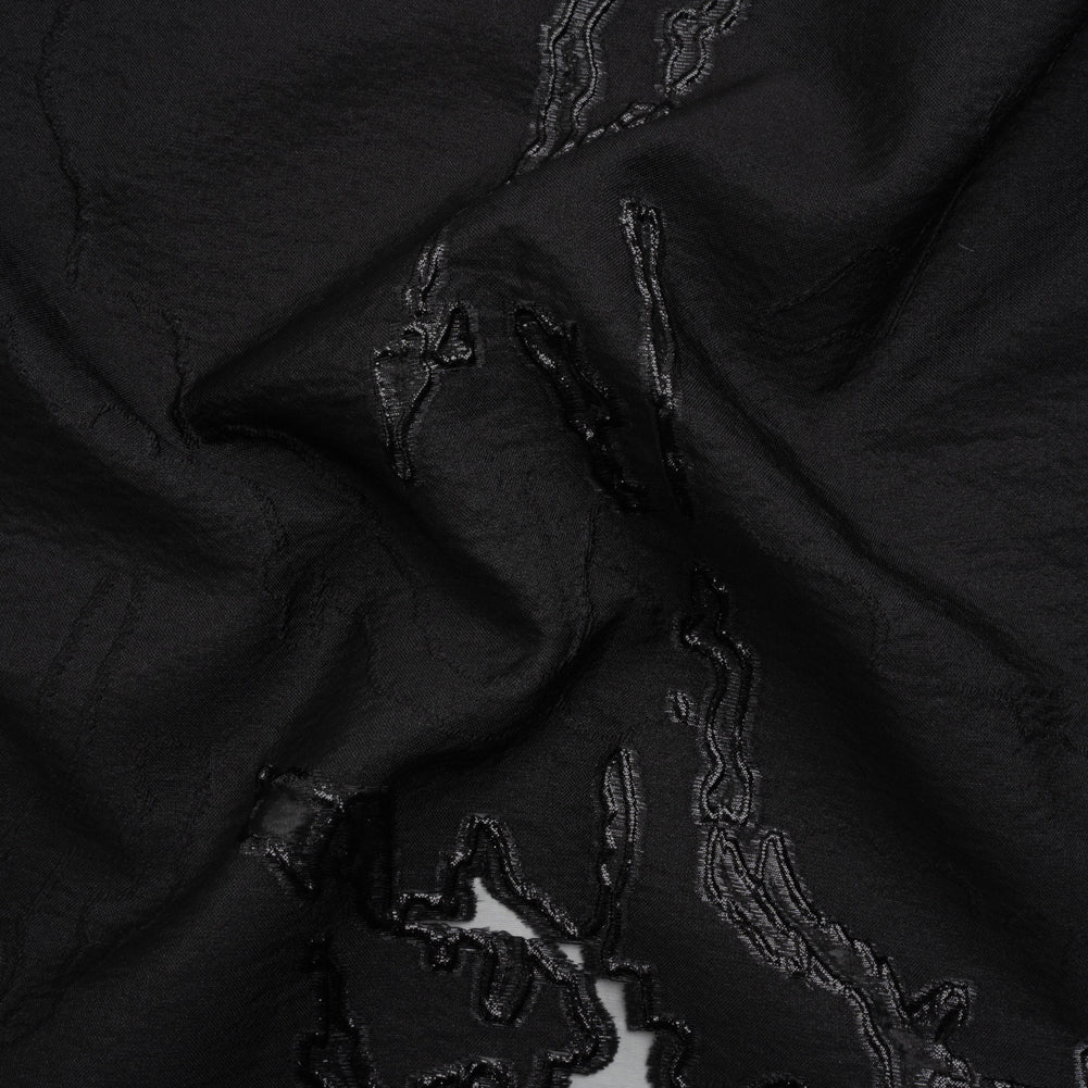 Metallic Black Abstract Embers Luxury Burnout Brocade - Joann Fabrics
