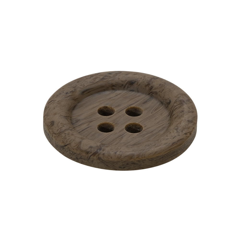 Horn 2-Hole Button - 40L/25.5mm - Brown and Charcoal Natural Grain - Joann Fabrics