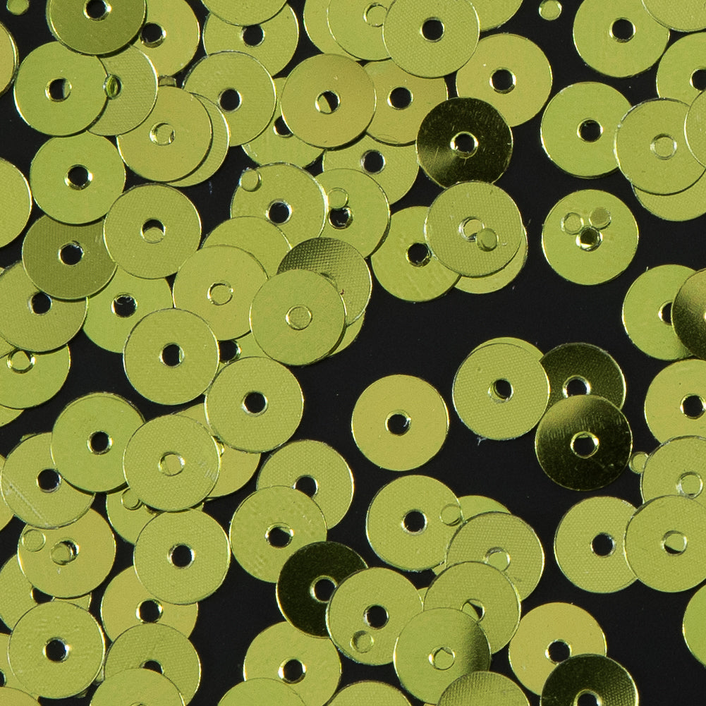 Bag of Lime Color Loose Sequins with Silver Back - 5mm - Joann Fabrics