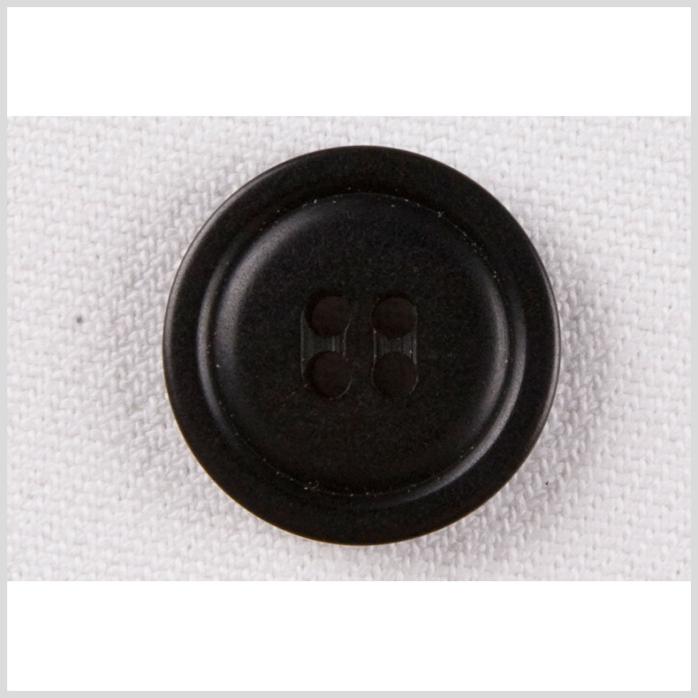 Plastic 4-Hole Button - 32L/20mm - Black Low Convex - Joann Fabrics