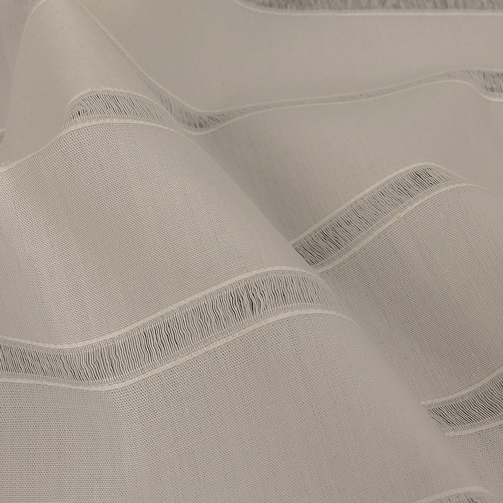 White Cotton Poplin with Ladder Stitched Stripes - Joann Fabrics
