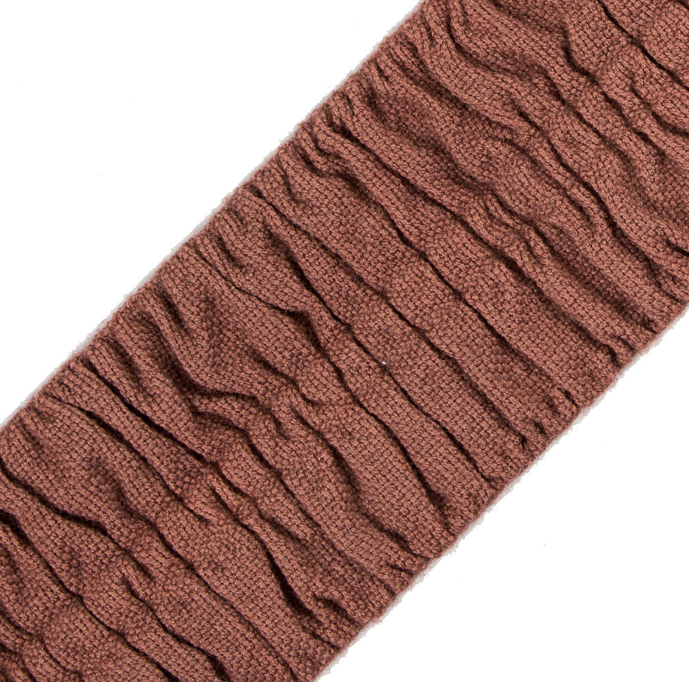 Italian Dusty Rose Ruched Stretch Wool Trimming - 2.375