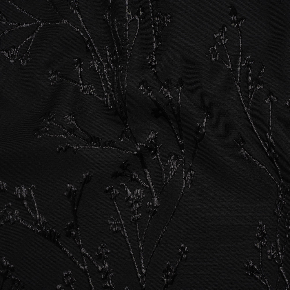 Metallic Brocade - Black on Black Flowering Branches - Joann Fabrics