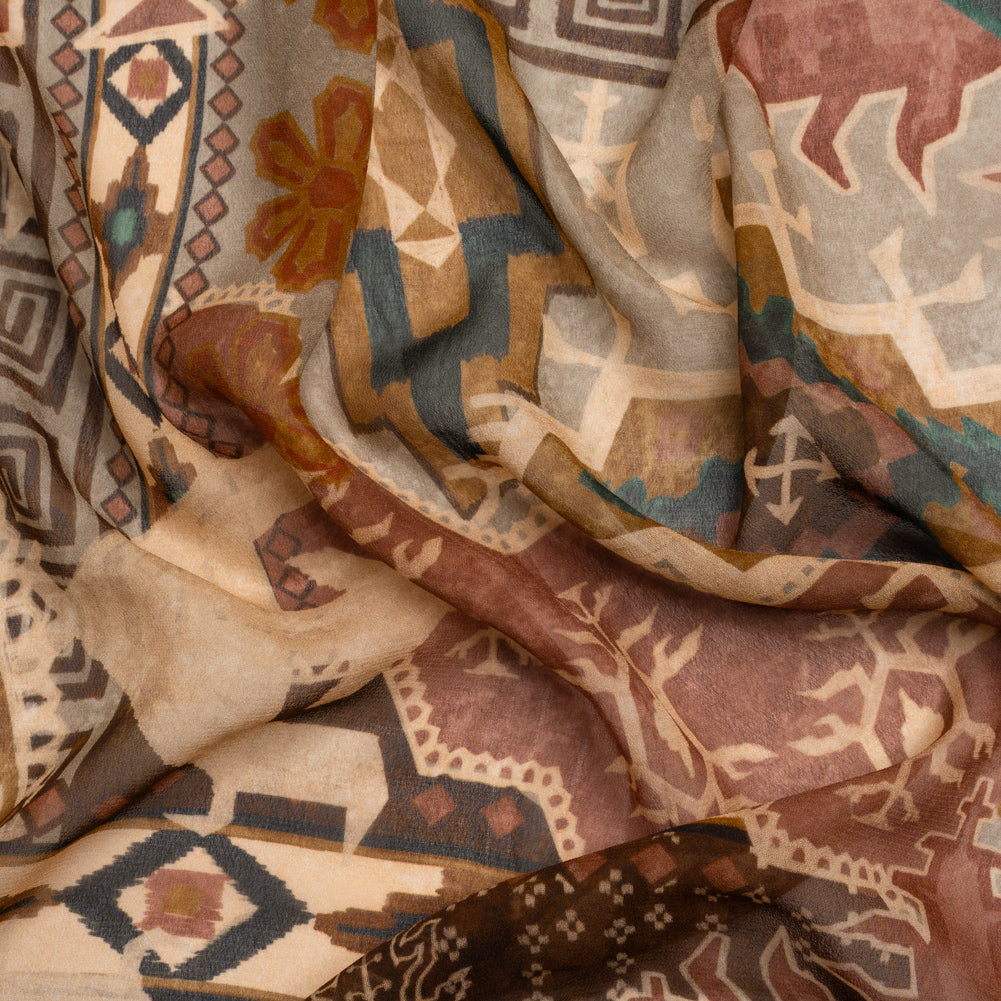Mood Exclusive Beige Pathway Prowler Viscose Chiffon - Joann Fabrics